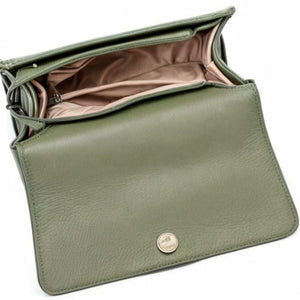 GM Borsa cuore donna bauletto baule pelle rigida piccola verde signora elegante