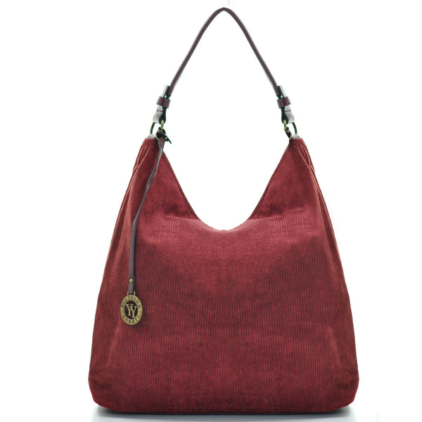 Gyoiamea borsa donna sacco hobo pelle grande zip spalla mono manico scamosciata