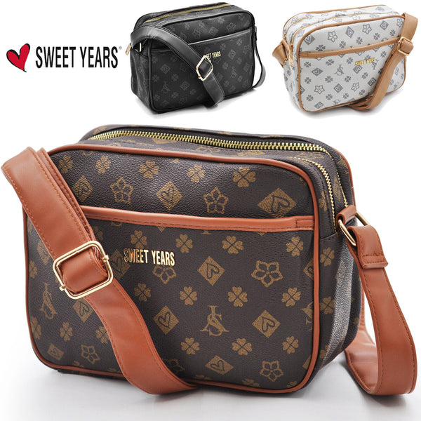 borsa donna originale SWEET YEARS fantasia scritte tracolla multitasche capiente