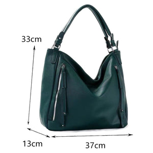 Borsa shop donna lucida mono manico hobo elegante sacco shopping zip grande