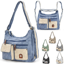 Carica l&#39;immagine nel visualizzatore di Gallery, 3in1 Borsa trasformabile in zaino HERISSON spalla hobo sacco donna tracolla moda