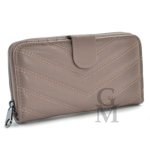 Portafoglio Donna elegante Pelle trapuntata tasche Portamonete carte credito