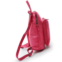 Carica l&#39;immagine nel visualizzatore di Gallery, COVERI 2in1 borsa zaino pelle donna sportivo tante zip cuoio casual passeggio