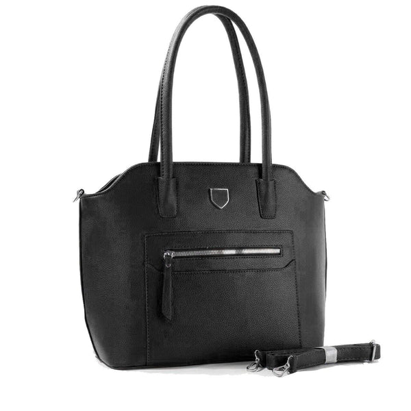 Borsa shop donna lucida spalla capiente elegante sacco shopping zip grande