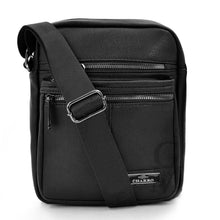 Carica l&#39;immagine nel visualizzatore di Gallery, A. Basile ITALIA borsello 5 tasche zip comodo grande uomo pelle tracolla marrone