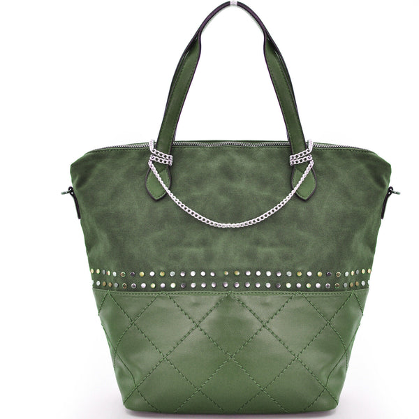 GM Borsa sacco SHOPPING SHOPPER moda firmata originale donna pelle borchie nuova