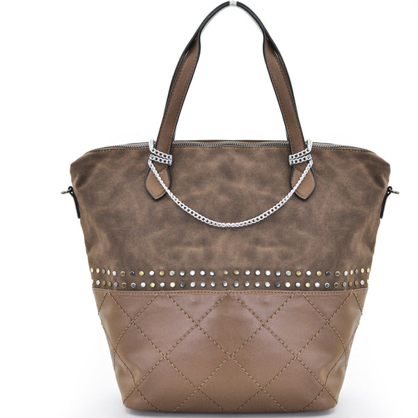 GM Borsa sacco SHOPPING SHOPPER moda firmata originale donna pelle borchie nuova