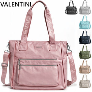 Borsa VALENTINI firmata spalla shopping nylon tessuto impermeabile tracolla moda