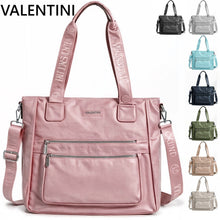 Carica l&#39;immagine nel visualizzatore di Gallery, Borsa VALENTINI firmata spalla shopping nylon tessuto impermeabile tracolla moda