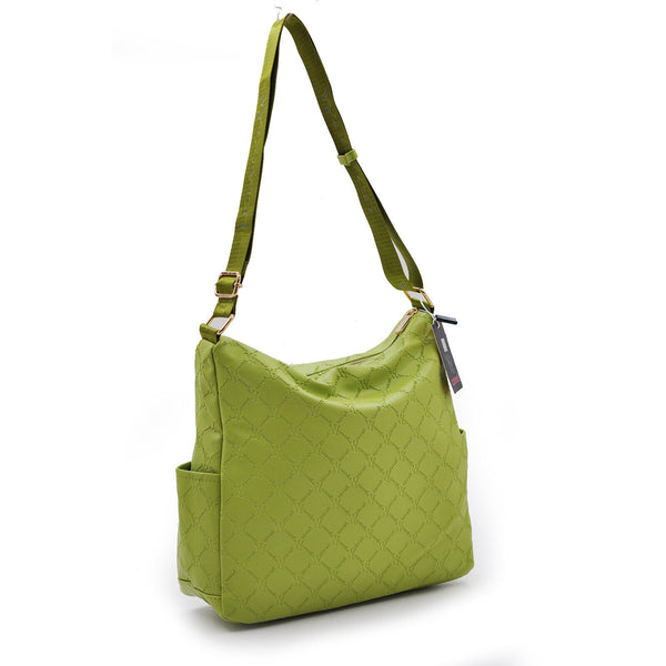 2in1 Borsa + Borsetta Firmata YYcoveri verde Donna fantasia logo Tracolla nuova