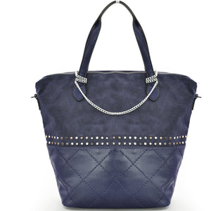 GM Borsa sacco SHOPPING SHOPPER moda firmata originale donna pelle borchie nuova