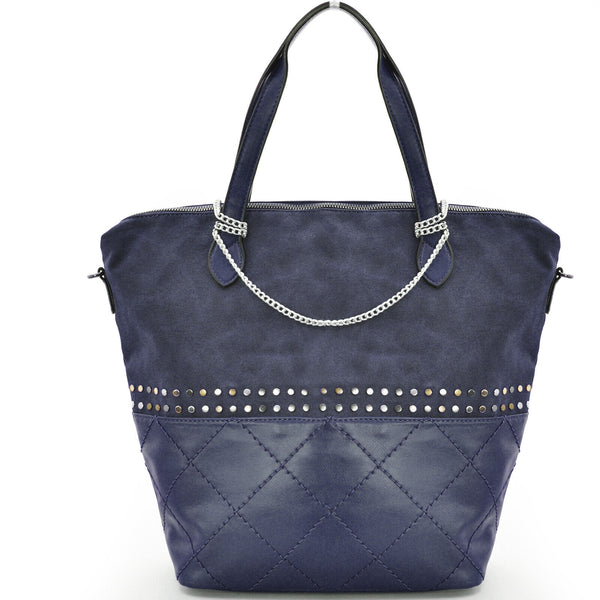 GM Borsa sacco SHOPPING SHOPPER moda firmata originale donna pelle borchie nuova