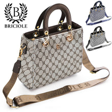 Carica l&#39;immagine nel visualizzatore di Gallery, Borsa Firmata BRICIOLE new  Bauletto borsetta nera Donna fantasia logo Zip Tracolla