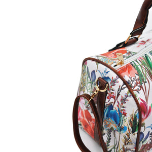 Borsa bauletto donna firmata gyoiamea pelle rigido baule fiori floreale tracolla