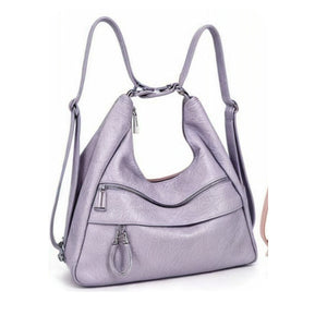 Borsa zaino 2in1 similpelle sportiva morbida sacco passeggio giornaliera morbida