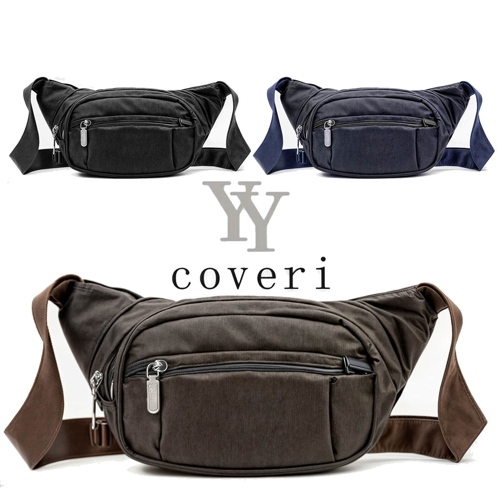 MARSUPIO COVERI A VITA UOMO TASCHE 4 ZIP SCOMPARTI LAVORO CORSA CINTURA PALESTRA