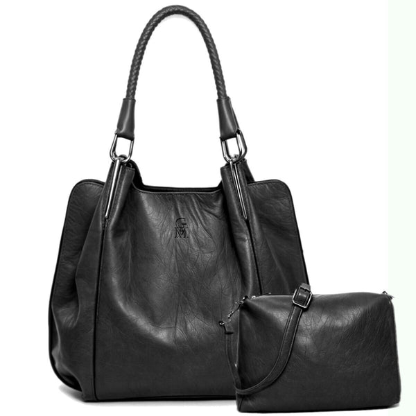 Borsa donna GM MILANO pelle venata capiente shopping morbida mano tote SACCO new