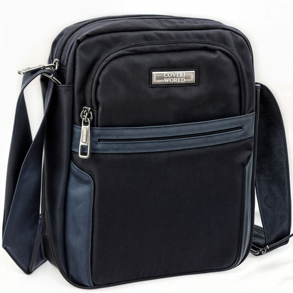 Borsellino COVERI world borsello uomo borsa tracolla nylon nero lavoro piccolo