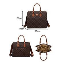 Carica l&#39;immagine nel visualizzatore di Gallery, Borsa COVERI bauletto multi tasche firmata fantasia logo spalla donna pelle MODA