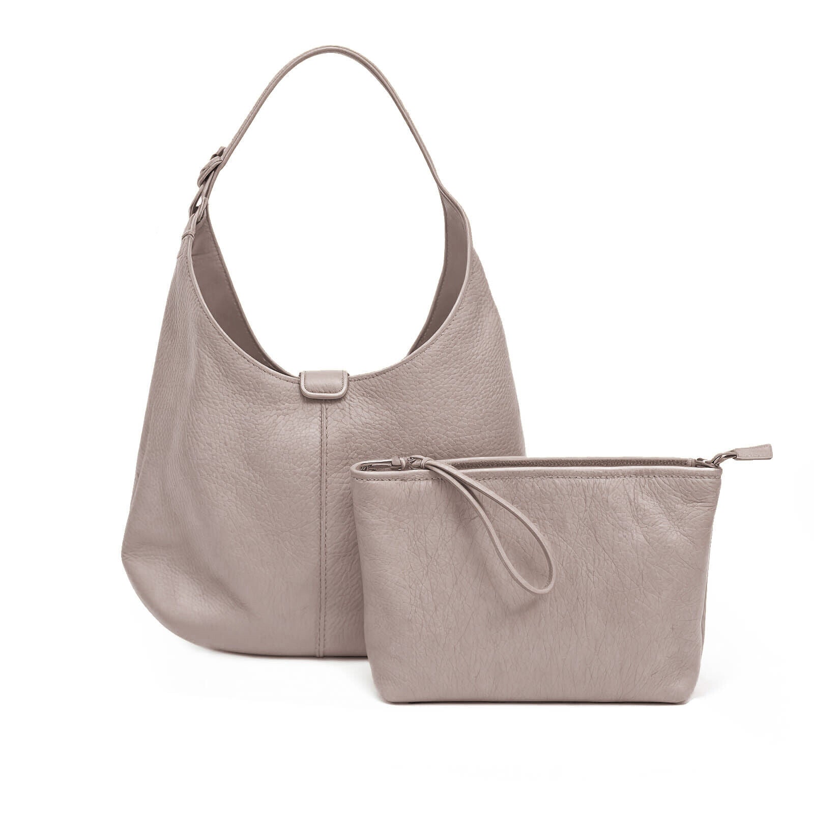 Borsa monomanico + pochette firmata Regina scherker pelle casual spalla hobo