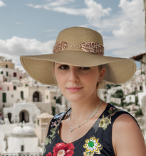 Carica l&#39;immagine nel visualizzatore di Gallery, Cappello DIVA1 in paglia donna modello panama Floppy Hat morbido fiocco Boater