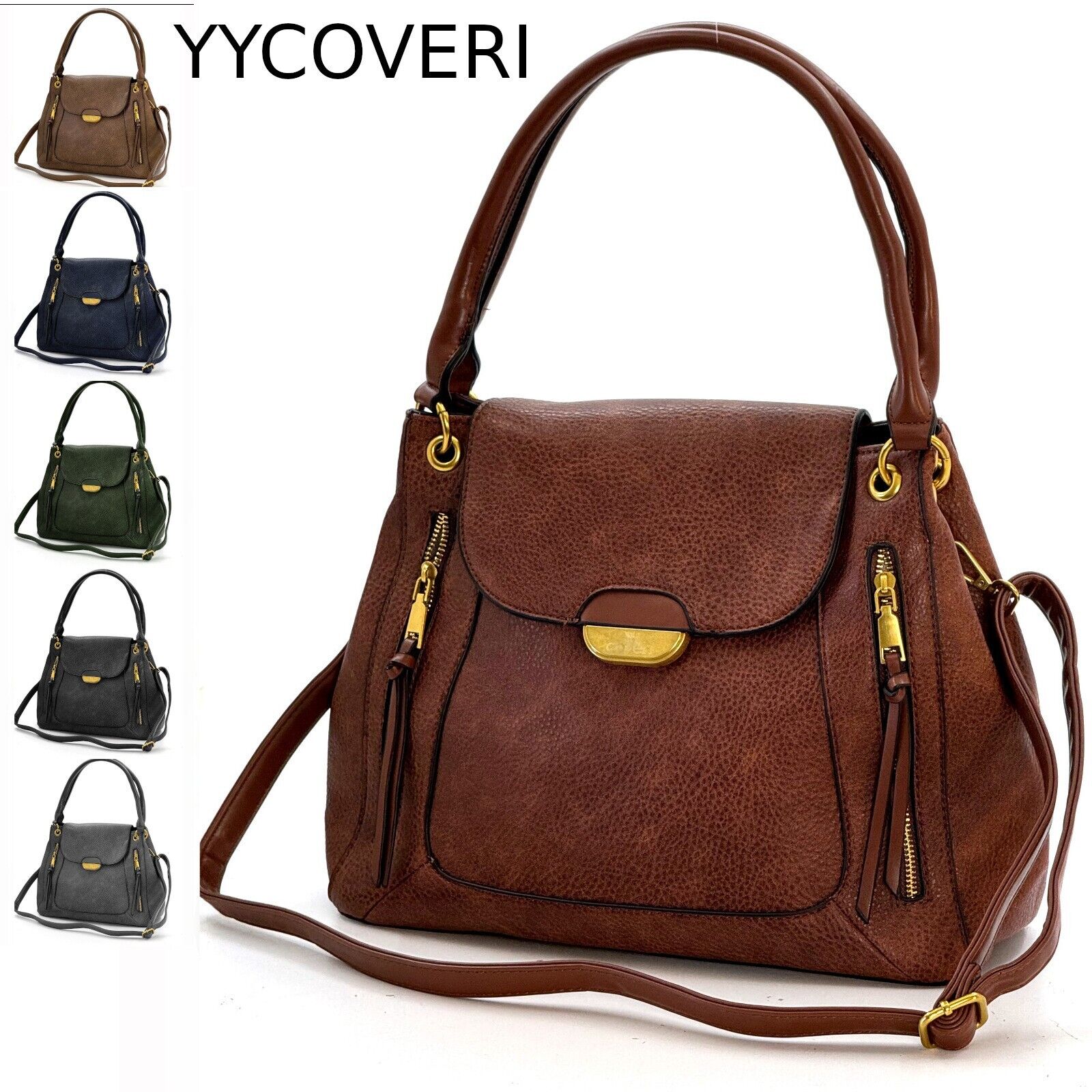 Borsa YYCOVERI strutturata trapezio shopping spalla satchel donna multitasche