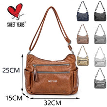 Carica l&#39;immagine nel visualizzatore di Gallery, Borsa firmata  Sweet Years 5 multi tasche capiente donna zip tracolla fantasia