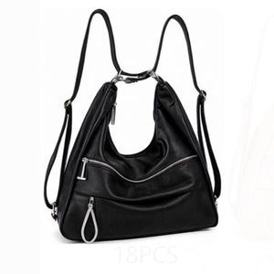 Borsa zaino 2in1 similpelle sportiva morbida sacco passeggio giornaliera morbida