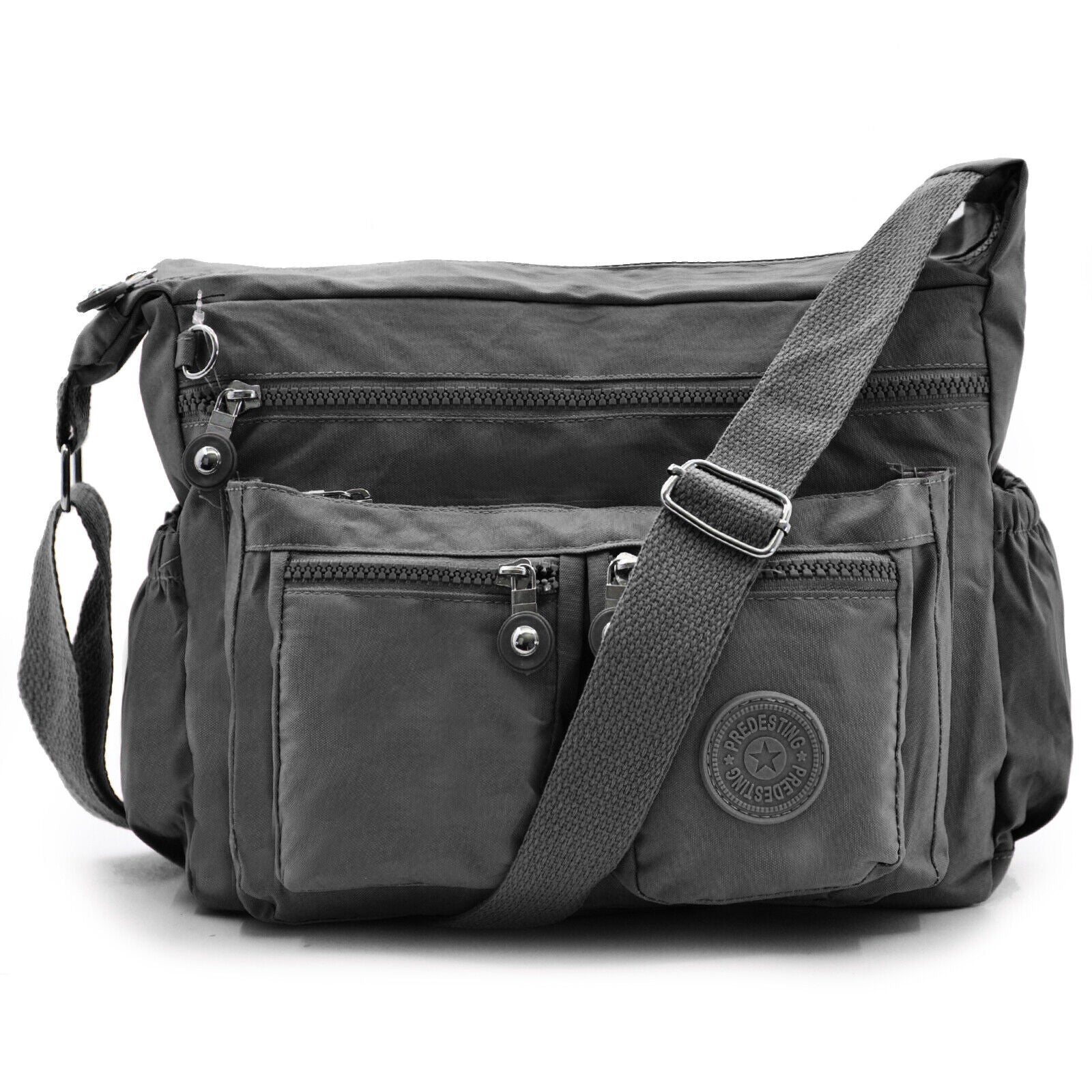 Borsa A Tracolla Aucuu In Nylon Retrò Anni '90 - Pochette Donna Classica Con Chiusura A Zip - Foto 8