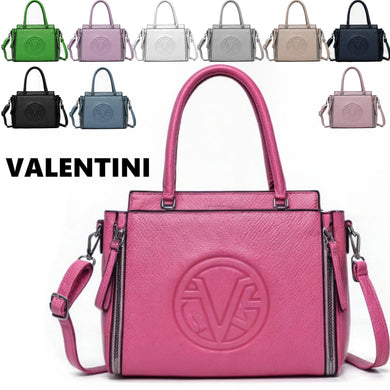 Borsa VALENTINI originale nuova spalla bauletto rigida tracolla logo 3d V nuova