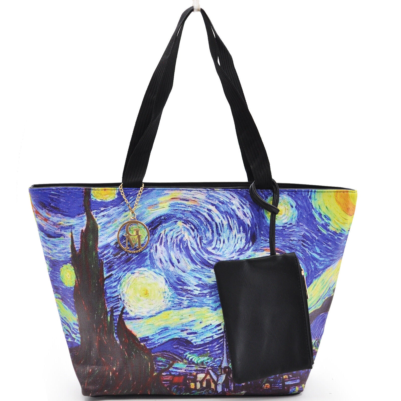 GM borsa shopping fantasia dipinto Vincent Van Gogh Notte stellata klimt ADELE