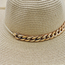 Carica l&#39;immagine nel visualizzatore di Gallery, Cappello DIVA1 in paglia donna modello panama Floppy Hat morbido catena Boater