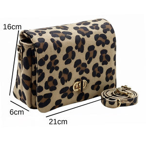 Borsetta borsa tracolla a mano donna VERA PELLE CAMOSCIO animalier maculata oro