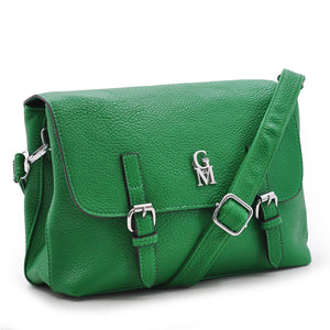 Borsa elegante donna fibbie casual vintage pelle GM militare tracolla messanger