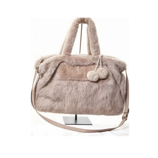 Borsa pelosa pelo eco pelliccia morbida shopping bauletto nuova spalla tracolla