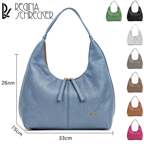 Borsa firmata Regina scherker pelle morbida casual spalla hobo grande tracolla