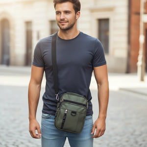 Borsello Uomo firmato Gyoiamea simil pelle borsellino Resistente multi tasche sportivo multitasche