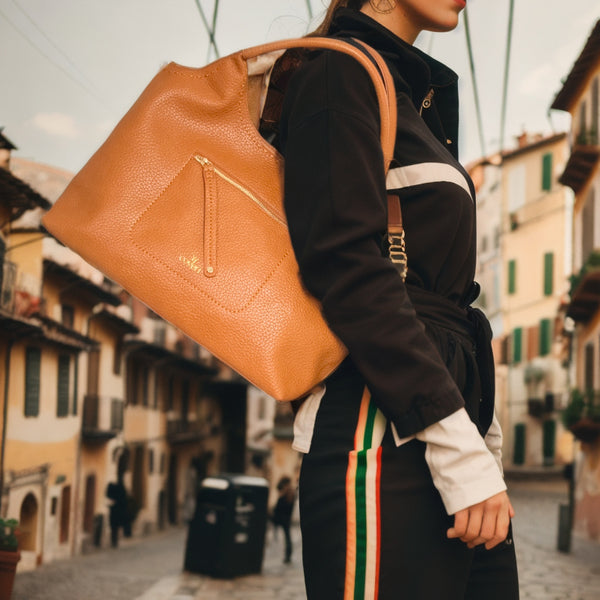 Borsa firmata YYcoveri shopping morbida 2 in 1 + pochette omaggio comoda e capiente