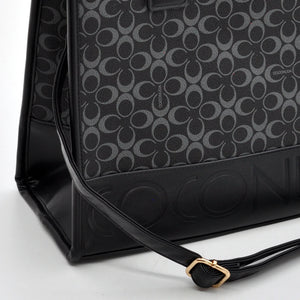 Borsa firmata COCONUDA Colletion donna spalla a tracolla simil pelle nuova fantasia logo tote bag scritte