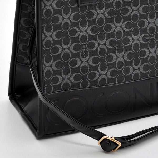 Borsa firmata COCONUDA Colletion donna spalla a tracolla simil pelle nuova fantasia logo tote bag scritte
