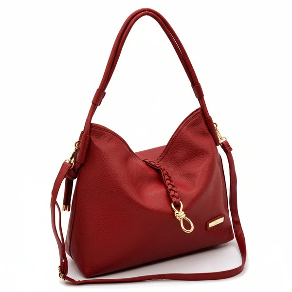 CHARRO - Borsa morbida a sacco hobo capiente unica tinta nuovo monomanico