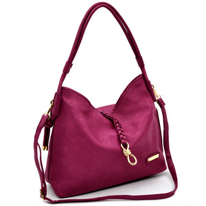 CHARRO - Borsa morbida a sacco hobo capiente unica tinta nuovo monomanico