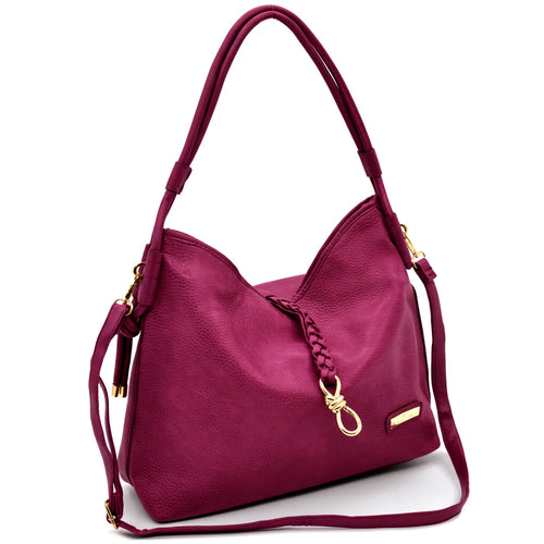 CHARRO - Borsa morbida a sacco hobo capiente unica tinta nuovo monomanico