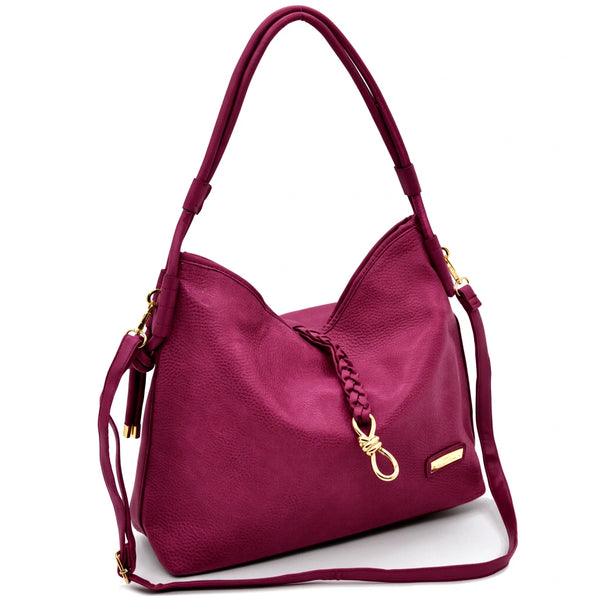 CHARRO - Borsa morbida a sacco hobo capiente unica tinta nuovo monomanico