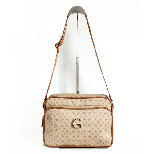 Borsa firmata GAMAYA dimensione media con zip cerniere tracolla donna logo fantasia logata multi tasche