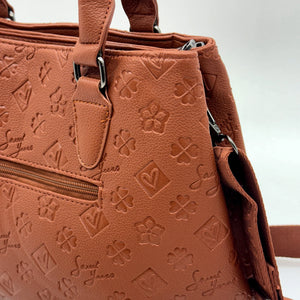 Borsa shopping donna SWEET YEARS in simil pelle pregiata tasche con cerniera fantasia logata trapuntata