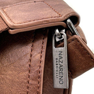 Nazareno Gabrielli - Borsa a tracolla multi tasche messenger postina capiente platta simil pelle grande