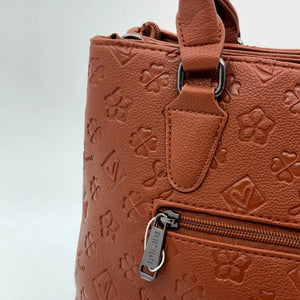Borsa shopping donna SWEET YEARS in simil pelle pregiata tasche con cerniera fantasia logata trapuntata