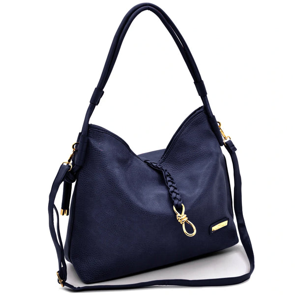 CHARRO - Borsa morbida a sacco hobo capiente unica tinta nuovo monomanico