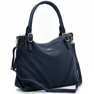 CHARRO - Borsa shopping a spalla grande tracolla casual simil pelle venata intreccio nuova